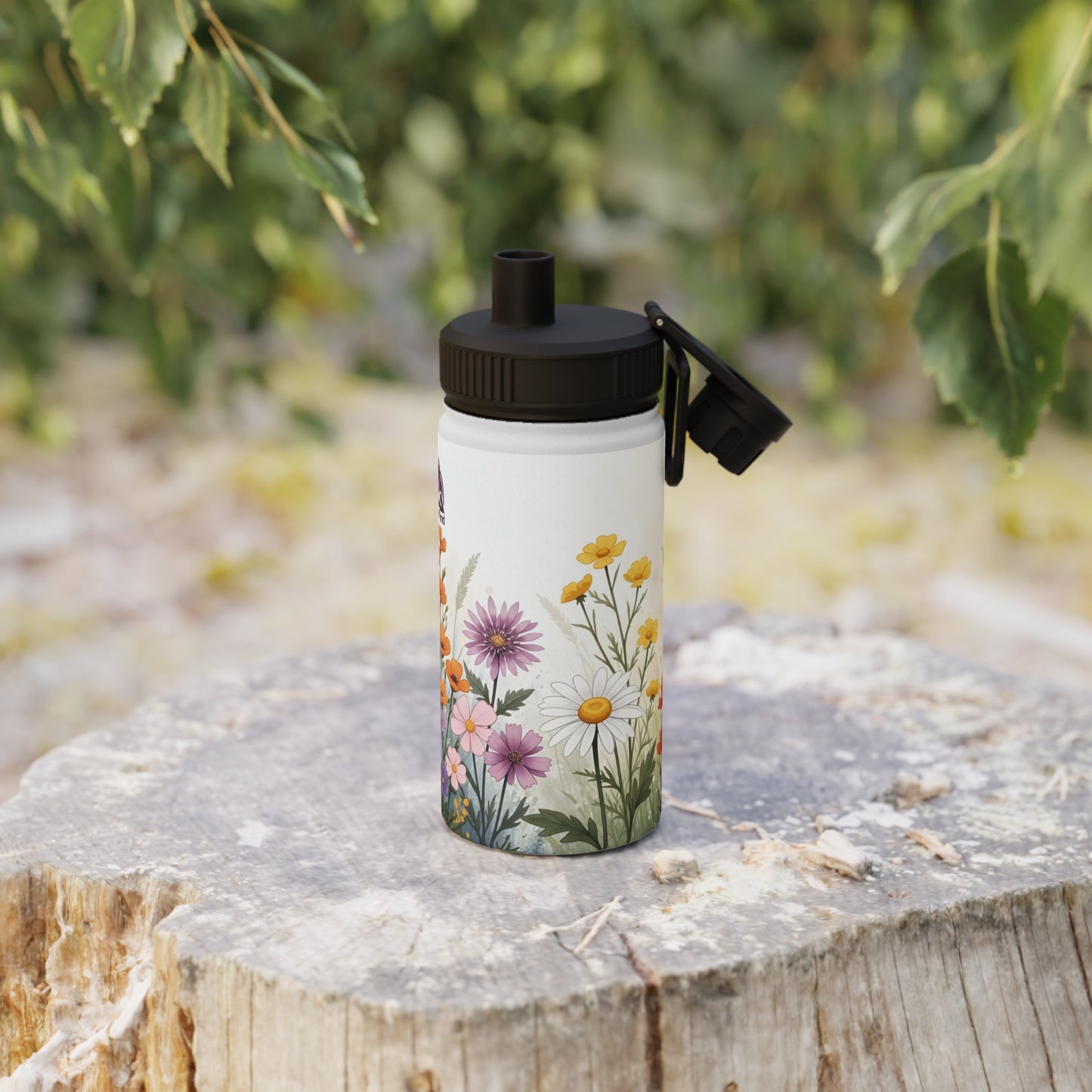 12oz Stylish Stainless Steel Water Bottle | Modern Sports Lid