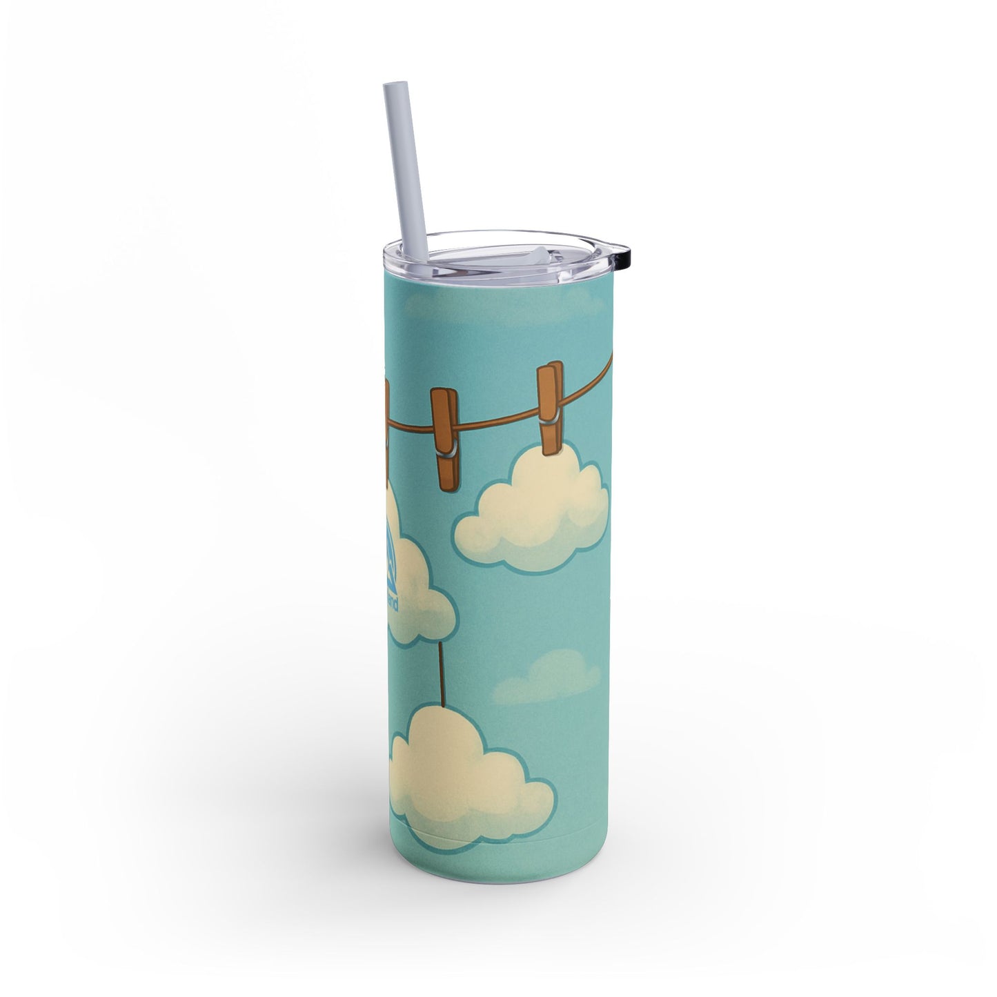 20oz Cloudy Clothesline Tumbler | Skinny Tumbler
