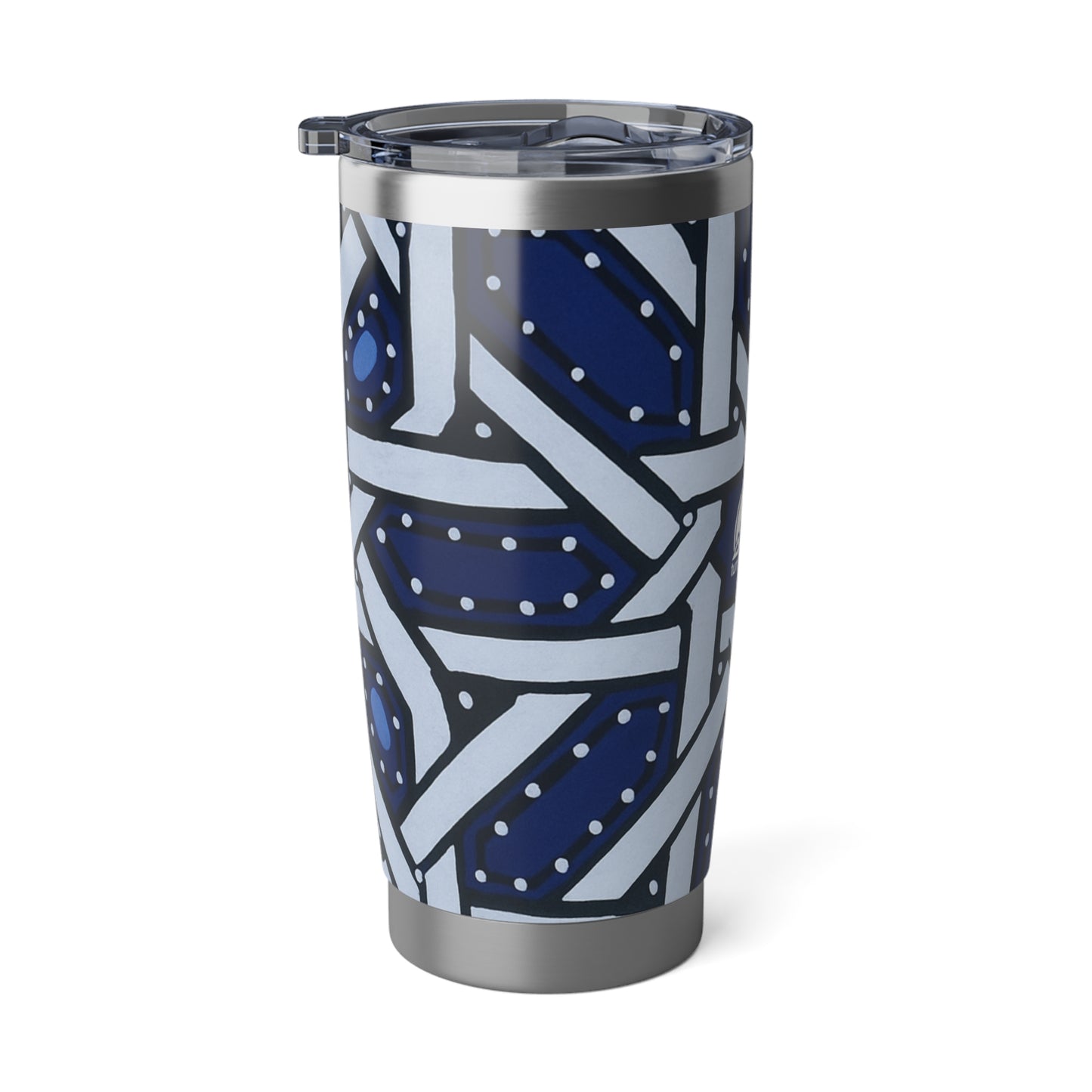 20oz | Blue Geometric Stainless Steel Tumbler