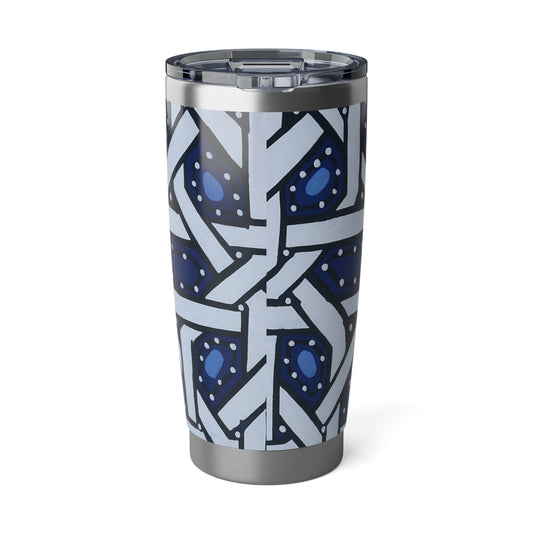 20oz | Blue Geometric Stainless Steel Tumbler