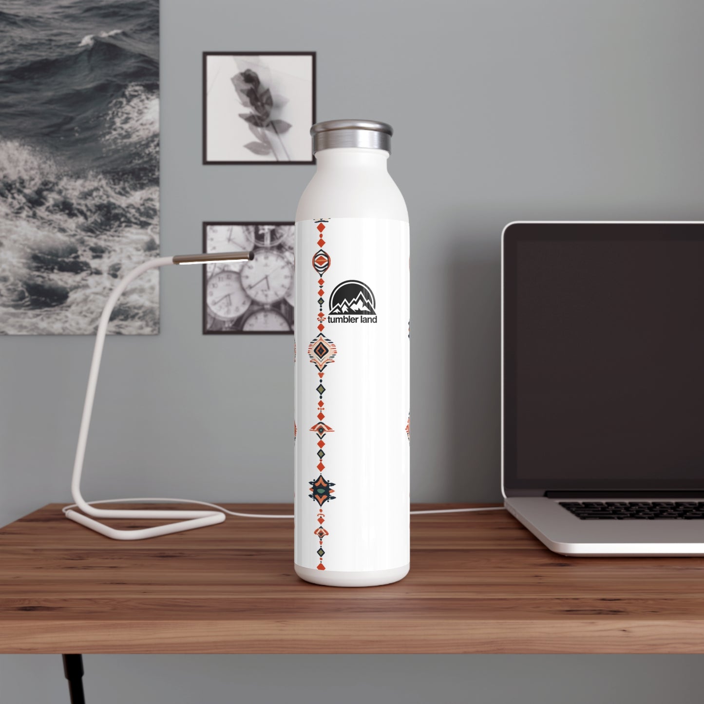 20oz Plaid Slim Water Bottle