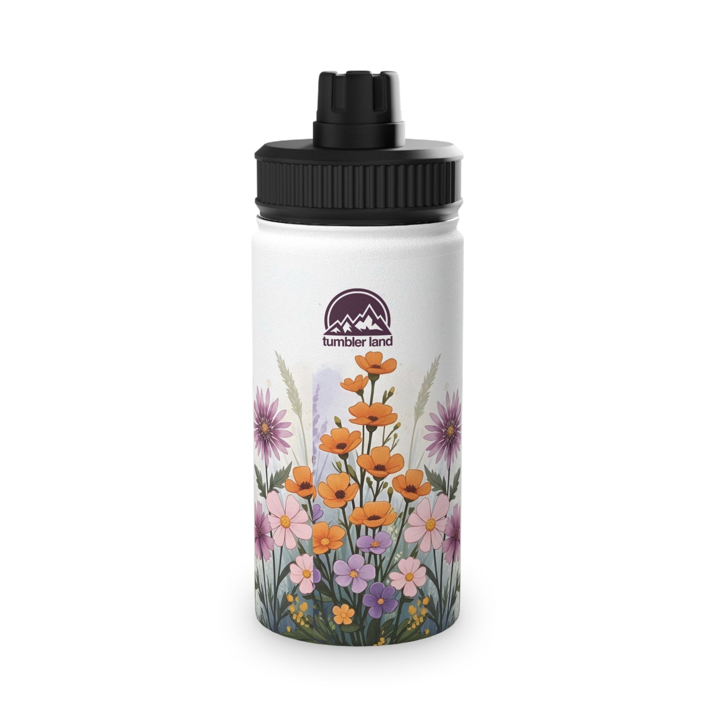 12oz Stylish Stainless Steel Water Bottle | Modern Sports Lid