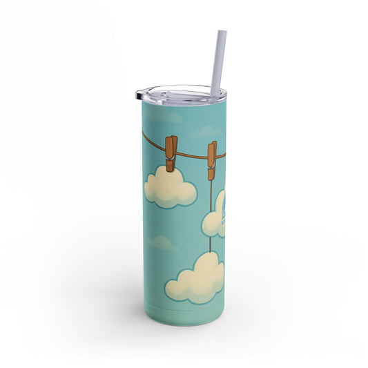 20oz Cloudy Clothesline Tumbler | Skinny Tumbler