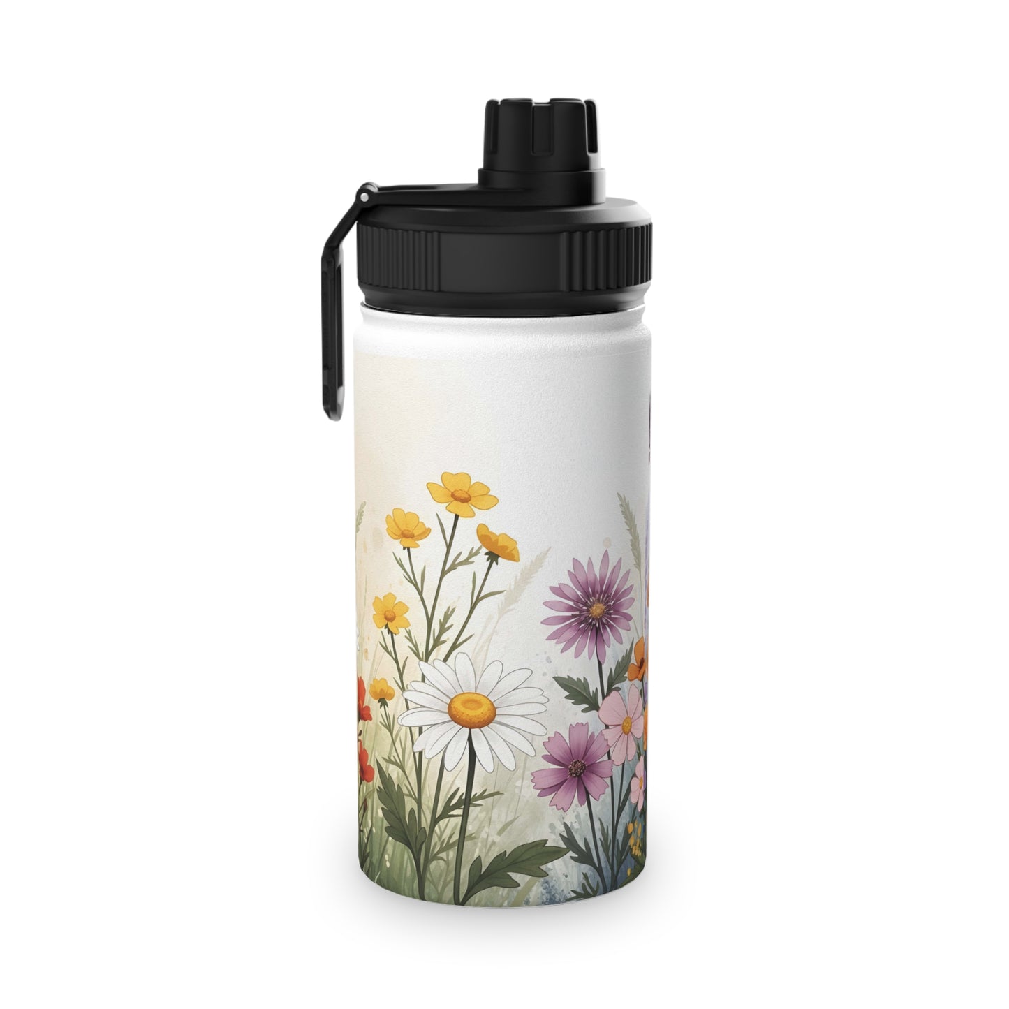 12oz Stylish Stainless Steel Water Bottle | Modern Sports Lid