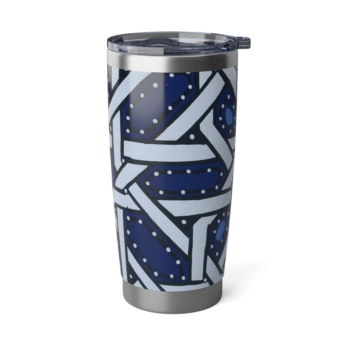 20oz | Blue Geometric Stainless Steel Tumbler