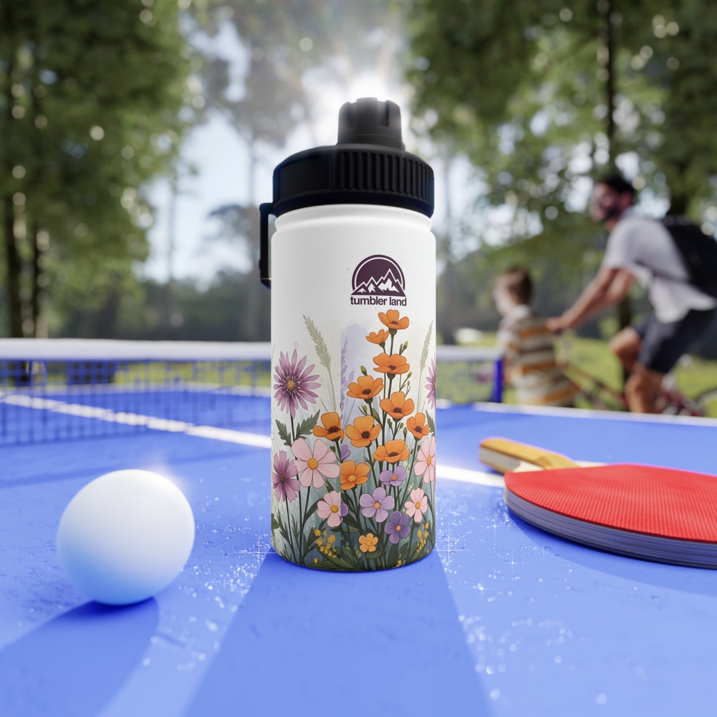 12oz Stylish Stainless Steel Water Bottle | Modern Sports Lid