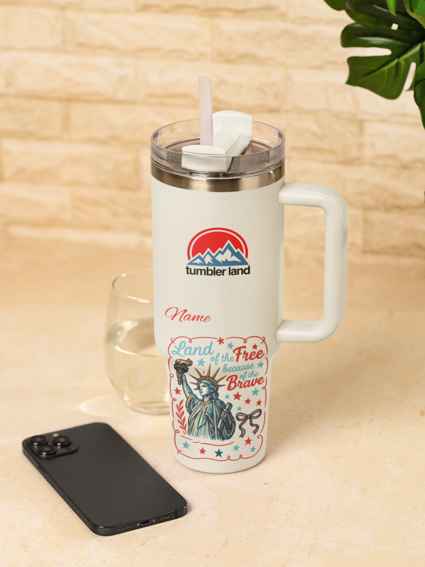 Personalized 40oz Tumbler | Statue of Liberty | Patriotic Gift | Insulated Mug USA | Add Name
