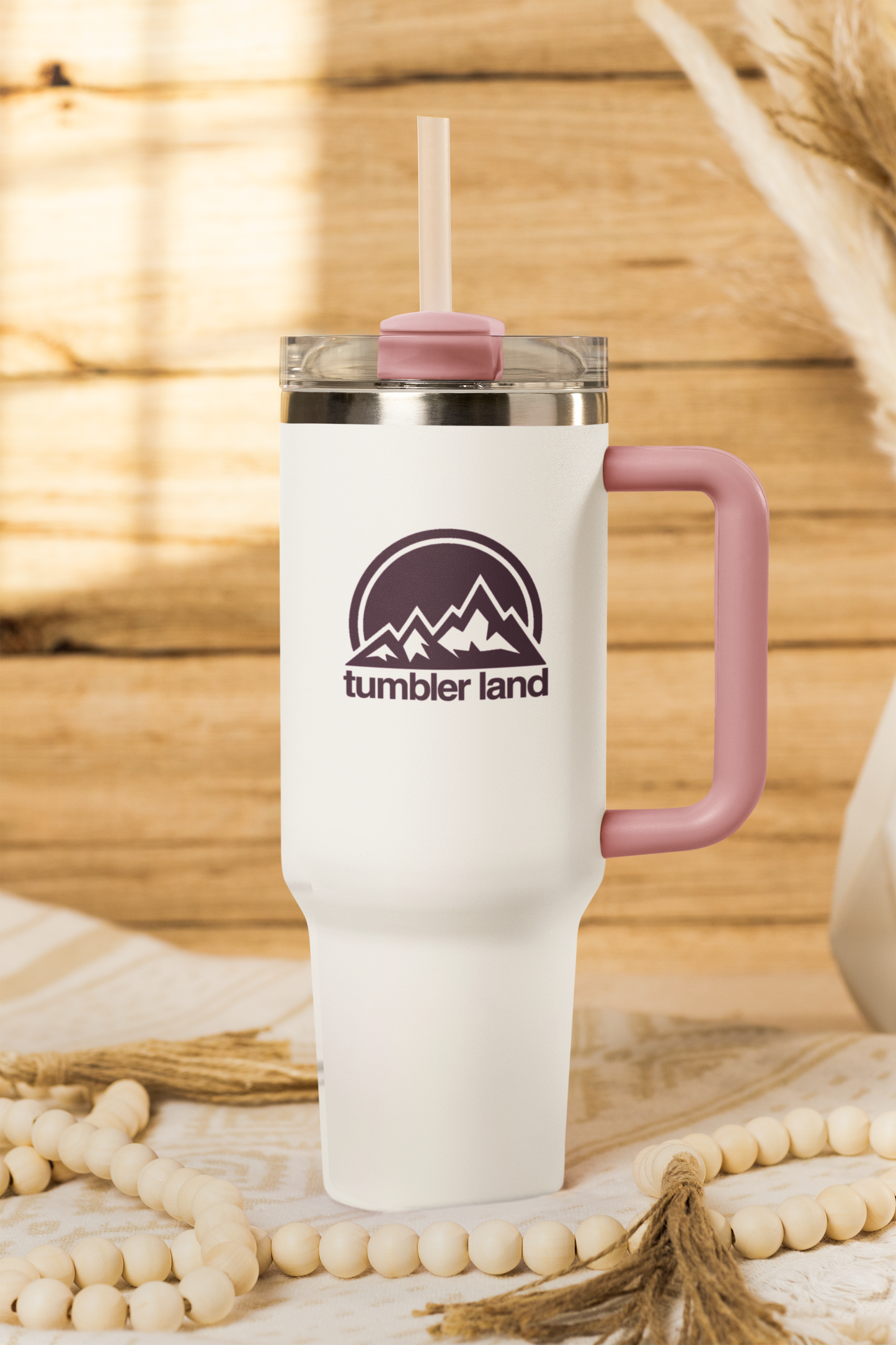 40oz White Tumbler | Spill-Proof, Reusable, Durable