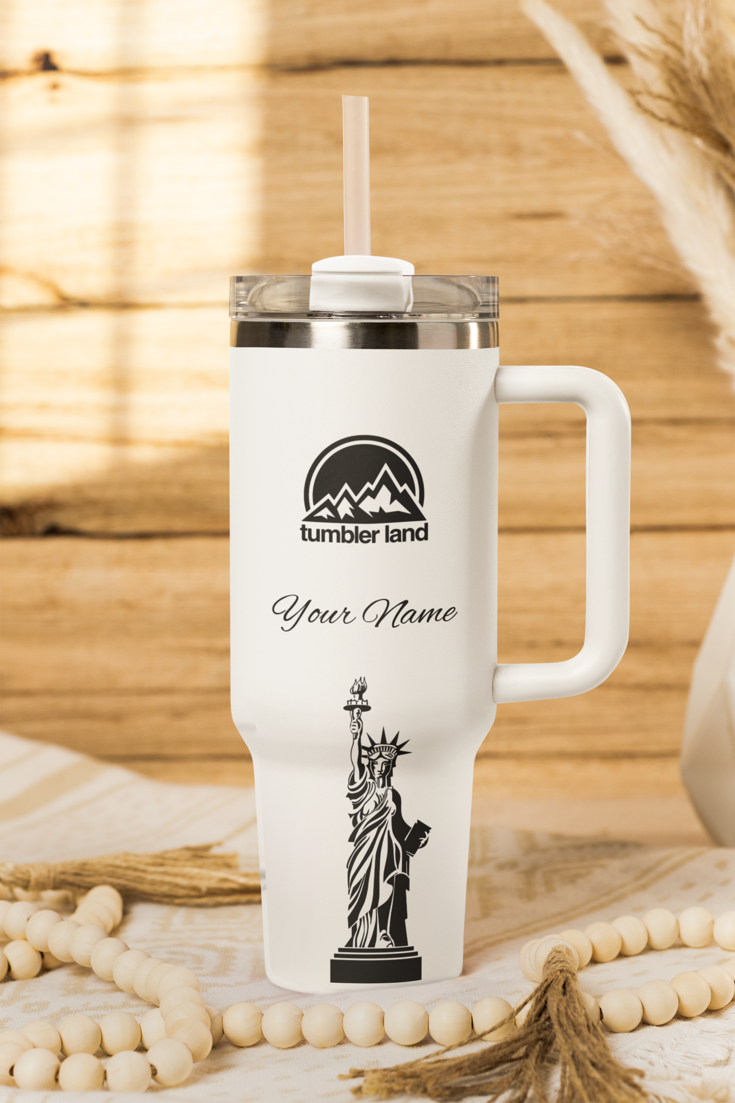 Personalized 40oz Tumbler | Statue of Liberty | Patriotic Gift | Insulated Mug USA | Add Name