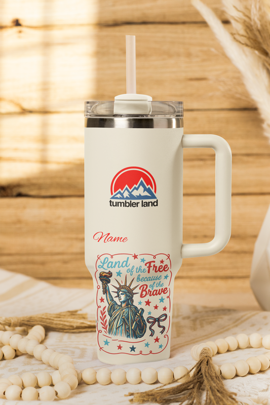 Personalized 40oz Tumbler | Statue of Liberty | Patriotic Gift | Insulated Mug USA | Add Name
