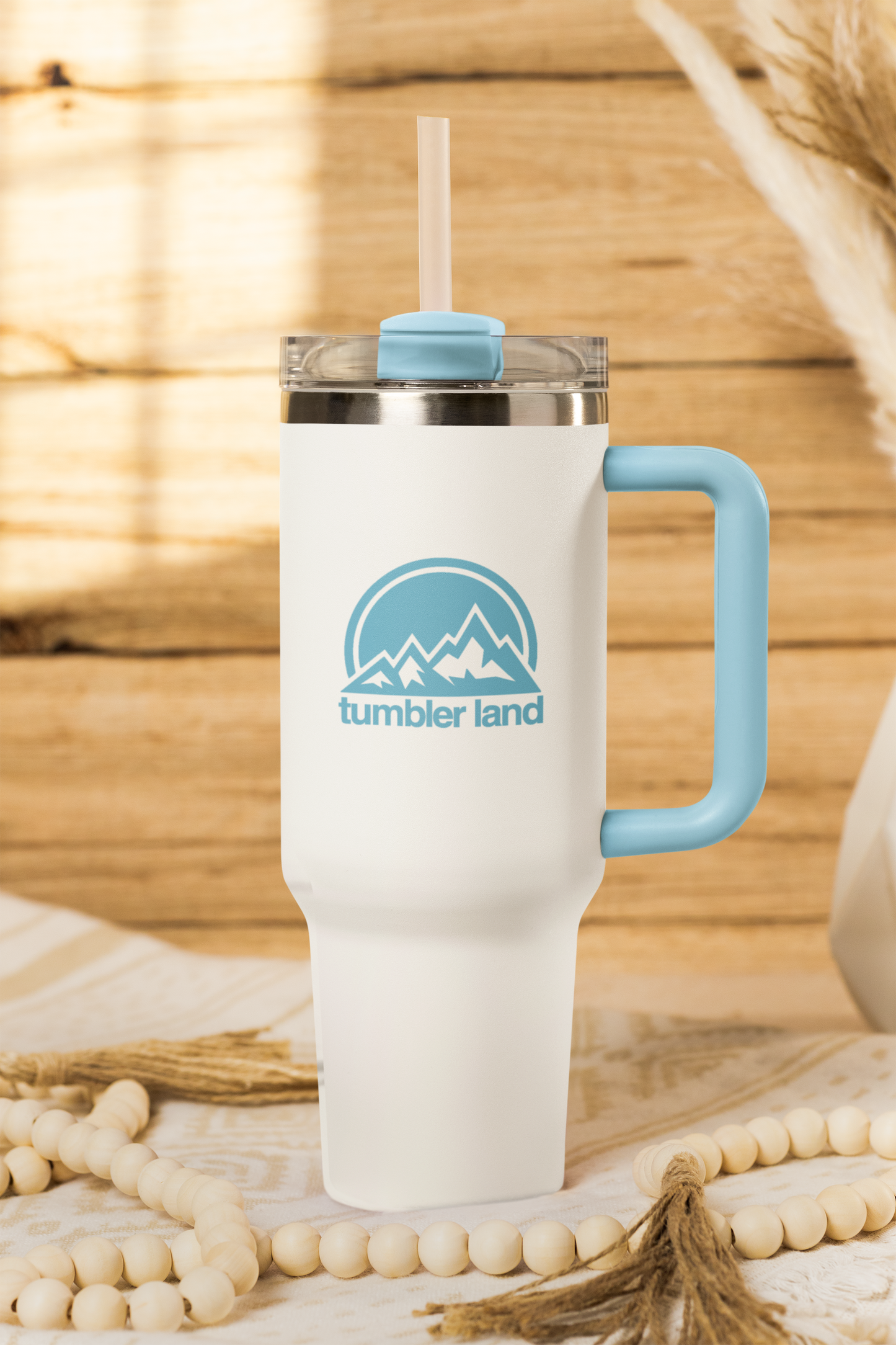 40oz White Tumbler | Spill-Proof, Reusable, Durable