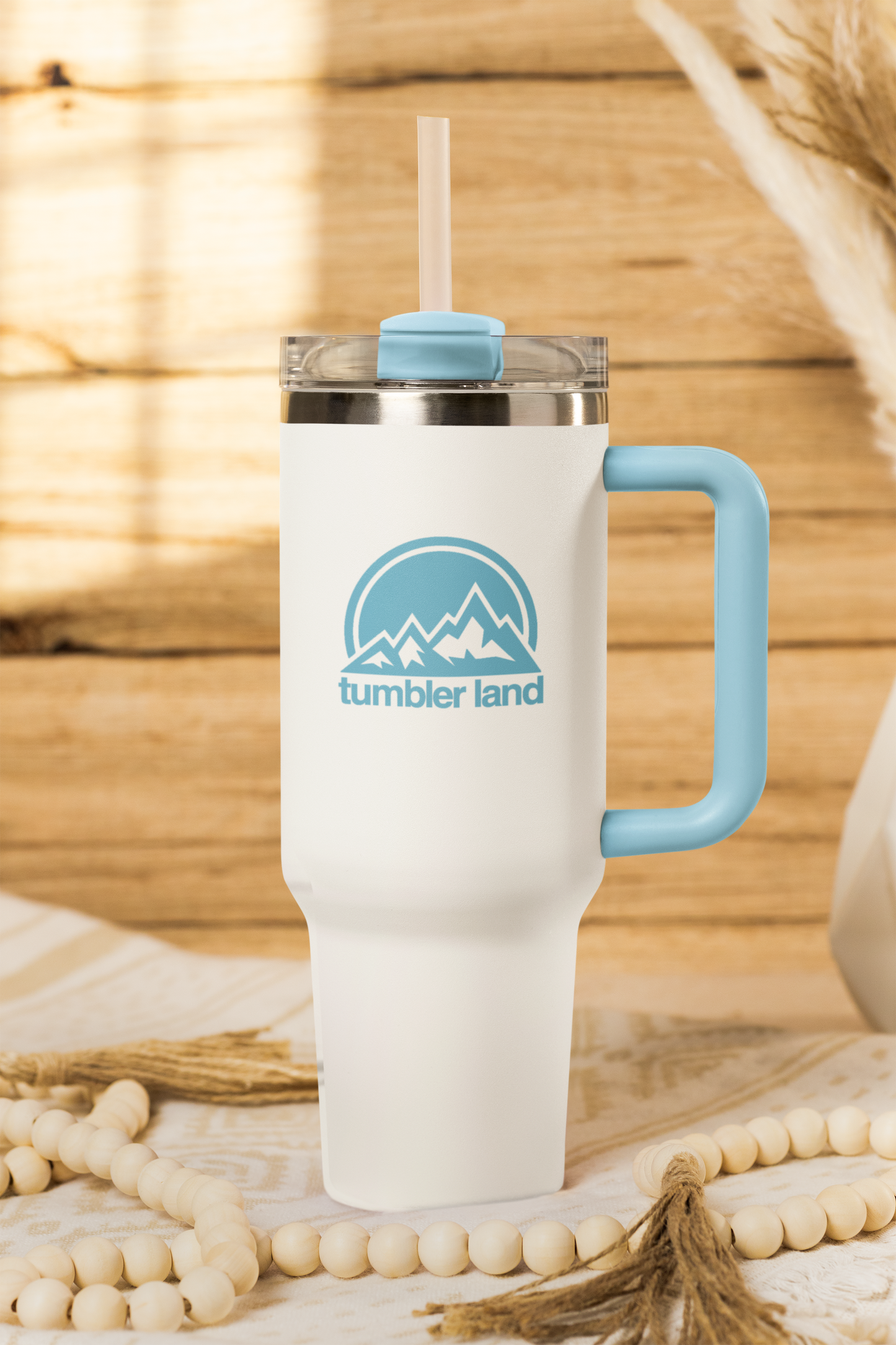 40oz White Tumbler | Spill-Proof, Reusable, Durable