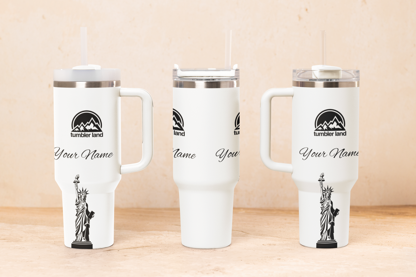Personalized 40oz Tumbler | Statue of Liberty | Patriotic Gift | Insulated Mug USA | Add Name