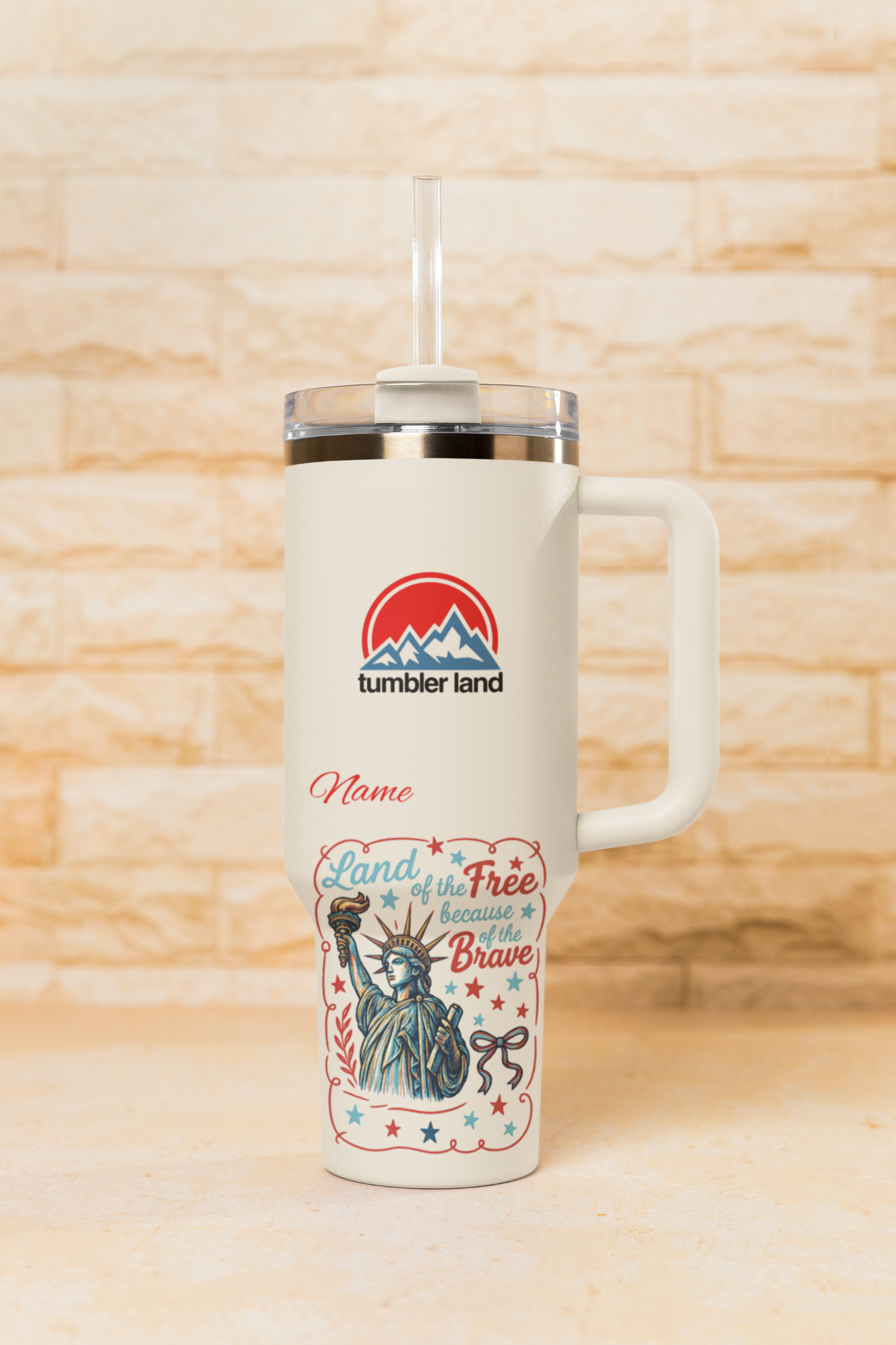 Personalized 40oz Tumbler | Statue of Liberty | Patriotic Gift | Insulated Mug USA | Add Name