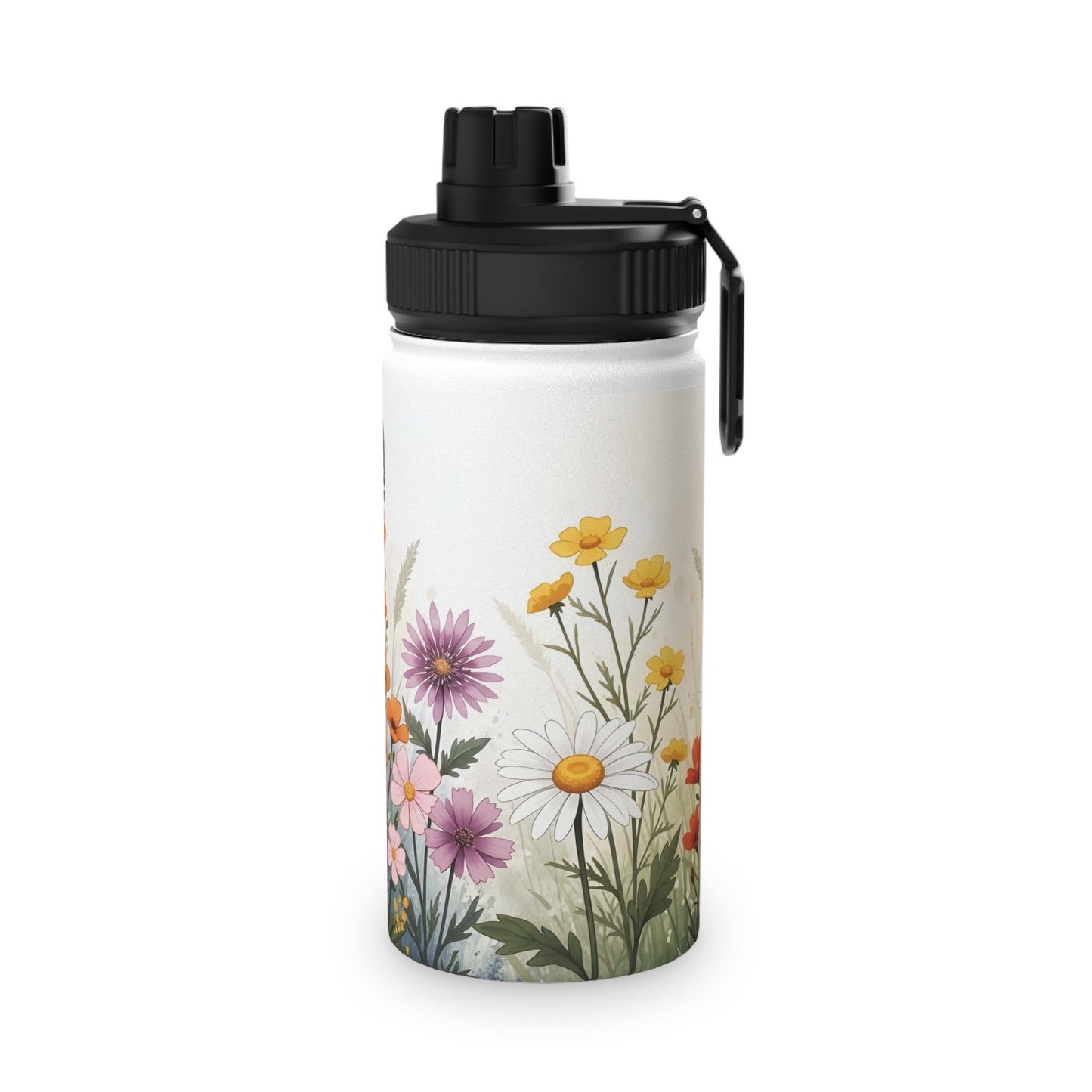 12oz Stylish Stainless Steel Water Bottle | Modern Sports Lid