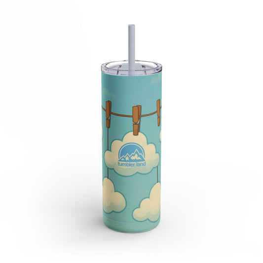 20oz Cloudy Clothesline Tumbler | Skinny Tumbler