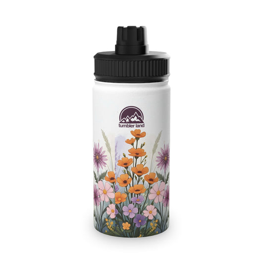 12oz Stylish Stainless Steel Water Bottle | Modern Sports Lid